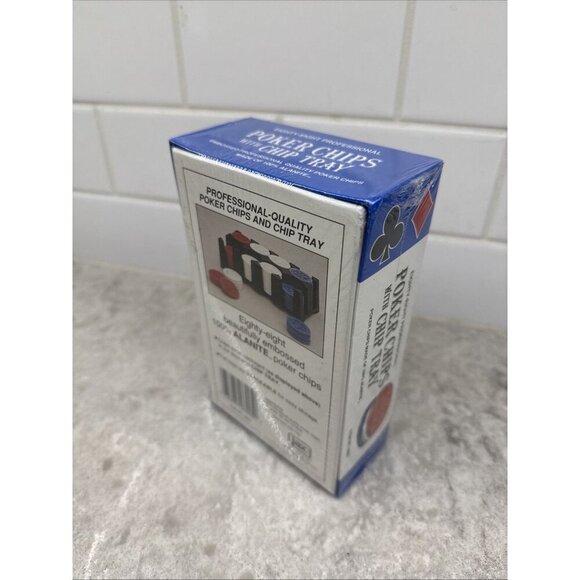 New Set of 88 Jax Professional Alanite Poker Chips, Stackable Tray from 1982 - Picture 3 of 6